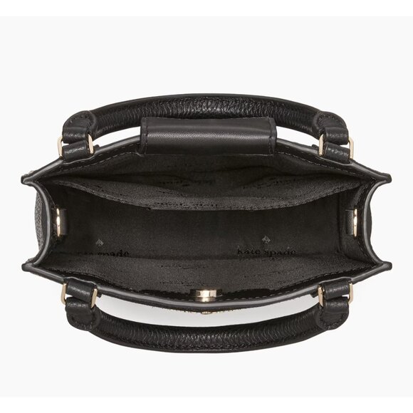 New Kate Spade Lena Suede Mini Tote Black - Picture 3 of 5